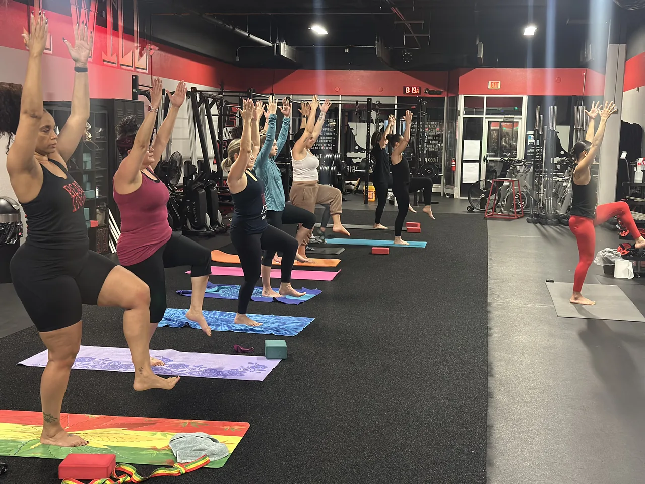 FE Yoga class in session at Fitness Explosion
